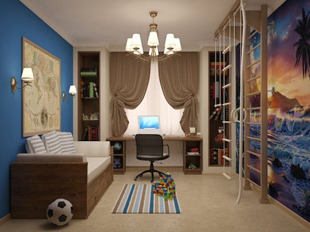 Дизайн комнаты мальчика – подростка.