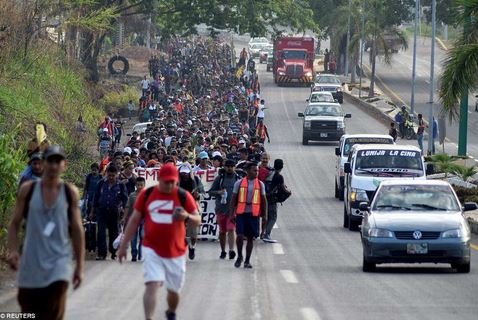 караван мигрантов из Центральной Америки