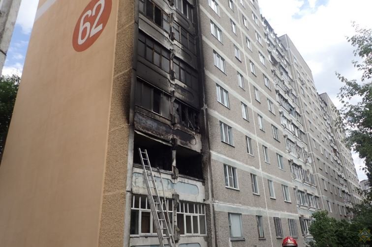 Пожар в четырехкомнатной квартире в Гомеле: эвакуировано 7 человек