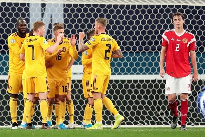 Сборная России крупно проиграла Бельгии в отборе Евро-2020