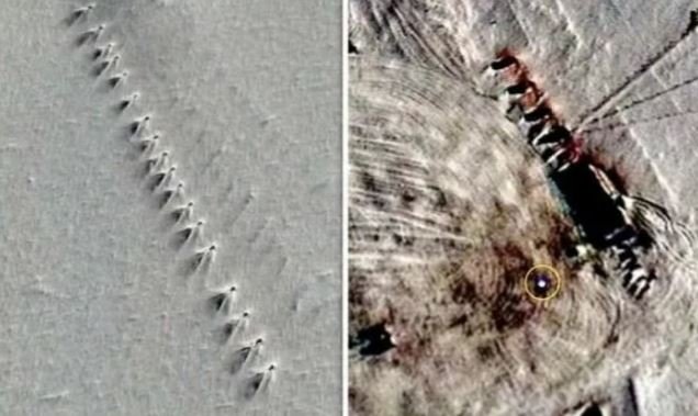 Google Earth показал странные объекты в Антарктиде