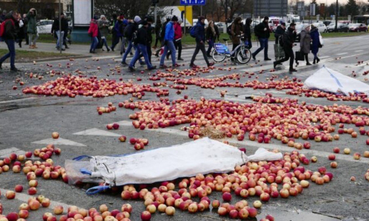 В Польше началась общенациональная забастовка фермеров и перекрытие дорог