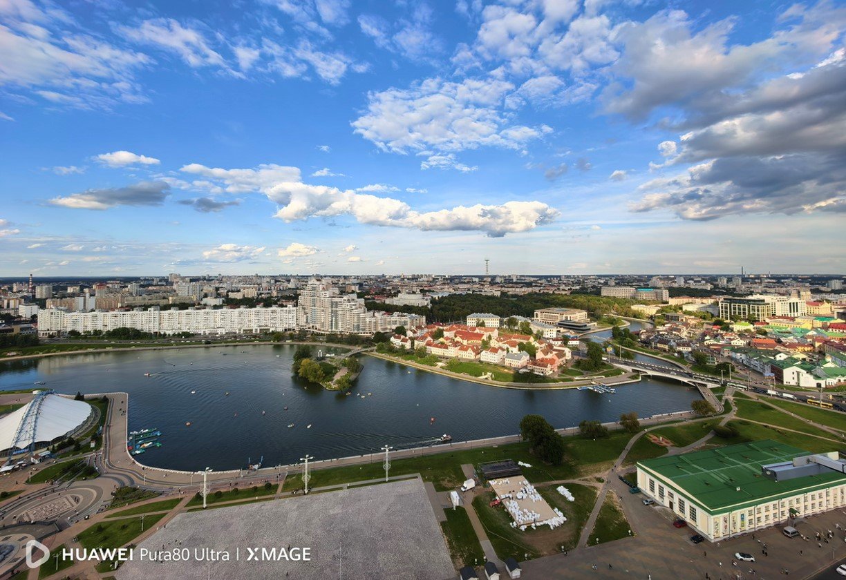 Минск с высоты 100 метров: как снимает флагманский камерофон Huawei Pura 80 Ultra
