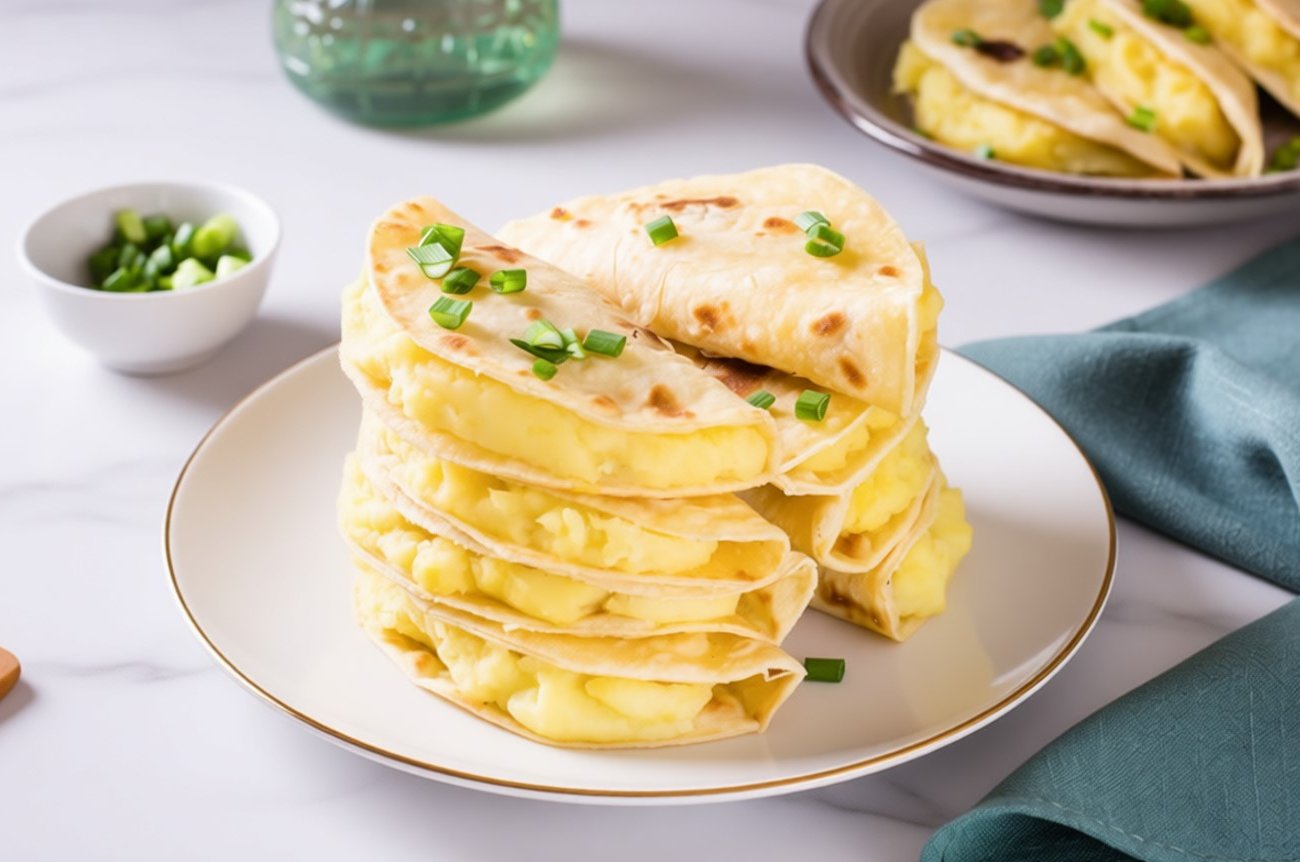 Эти сытные лепешки с картофельной начинкой расхватают за минуты: быстрый рецепт вкусного лаваша
