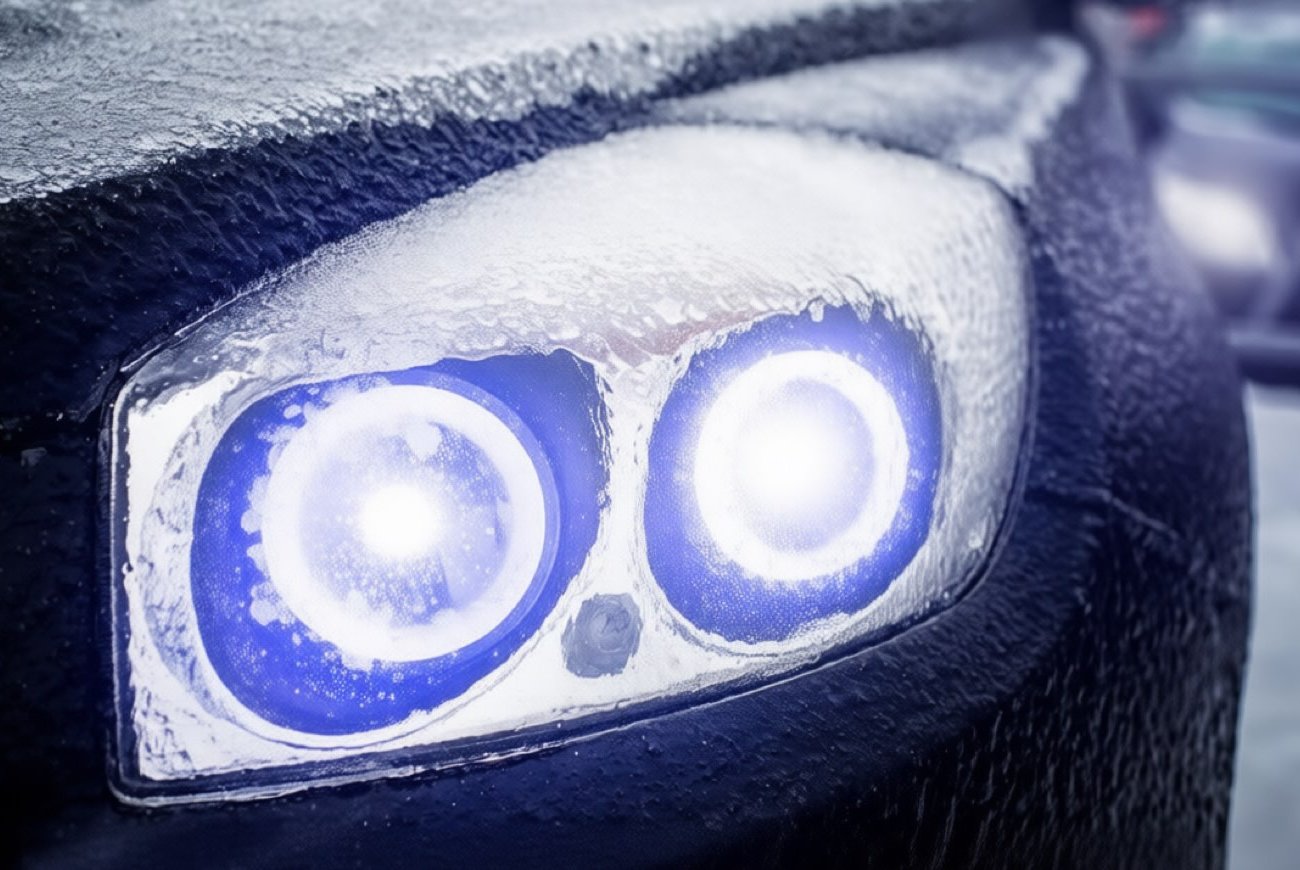Фары останутся чистыми даже в сильный мороз: обработка оптики для защиты от наледи