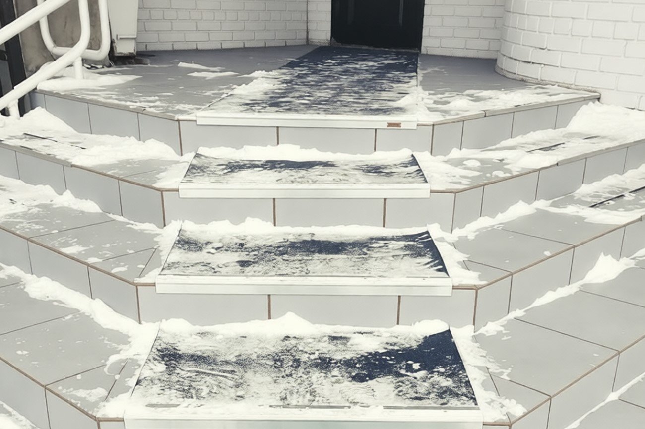 Как сделать крыльцо нескользким зимой без лишних затрат: простое решение из старой покрышки