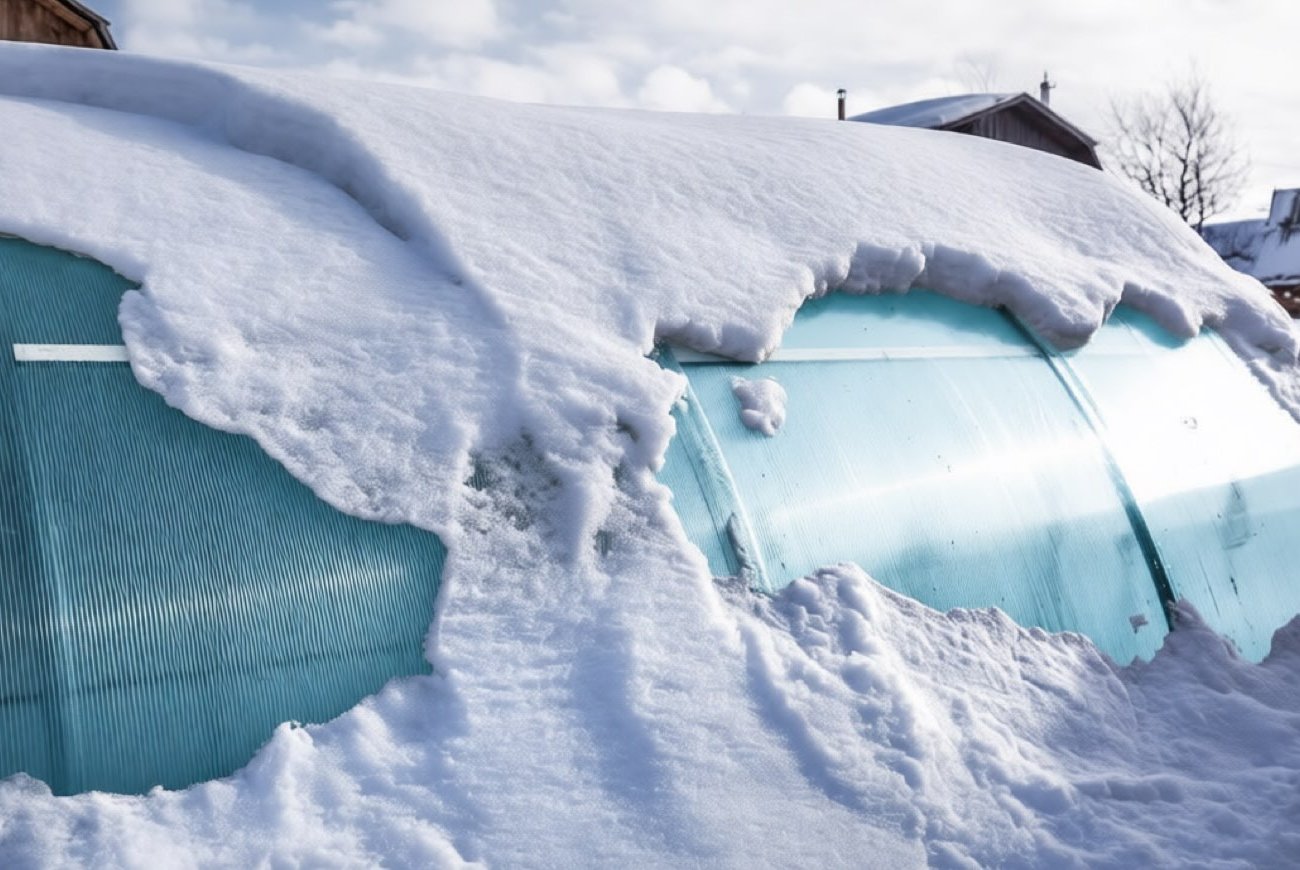 Как убрать снег с теплицы без царапин и повреждений: простой способ вместо лопаты