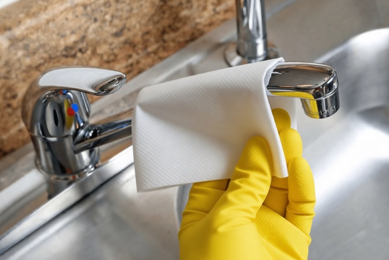 Как защитить смеситель от известкового налета: хитрый способ с пергаментной бумагой