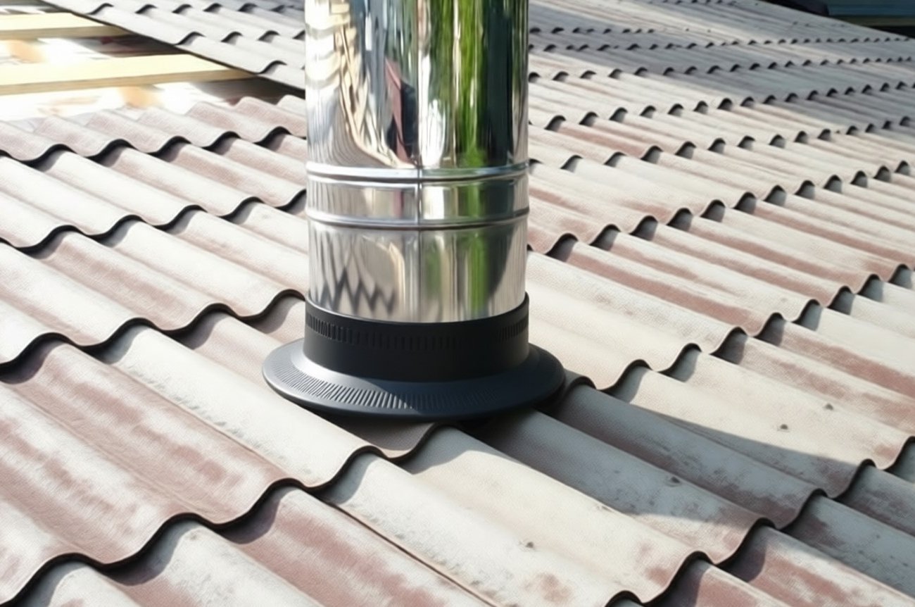 Щель между трубой и шиферной кровлей будет заделана навсегда: огнестойкий раствор за копейки