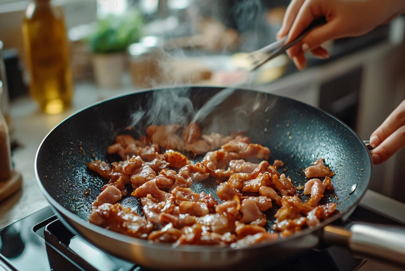 Лук или мясо: что нужно класть на сковороду в первую очередь
