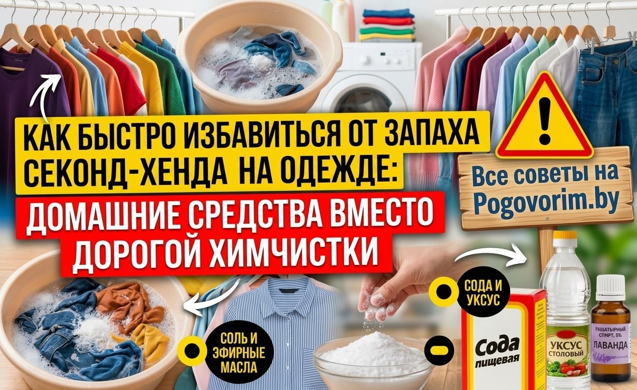 Как быстро избавиться от запаха секонд-хенда на одежде: домашние средства вместо дорогой химчистки