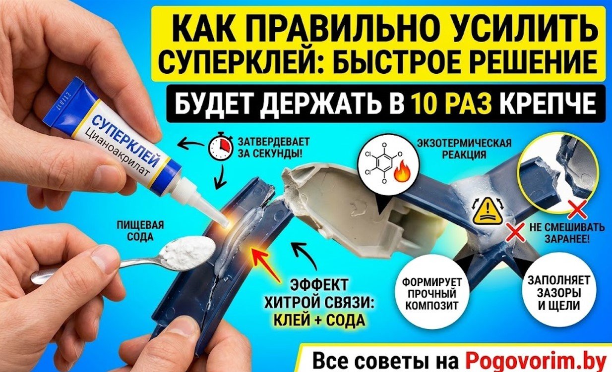 Как правильно усилить суперклей: быстрое решение - будет держать в 10 раз крепче