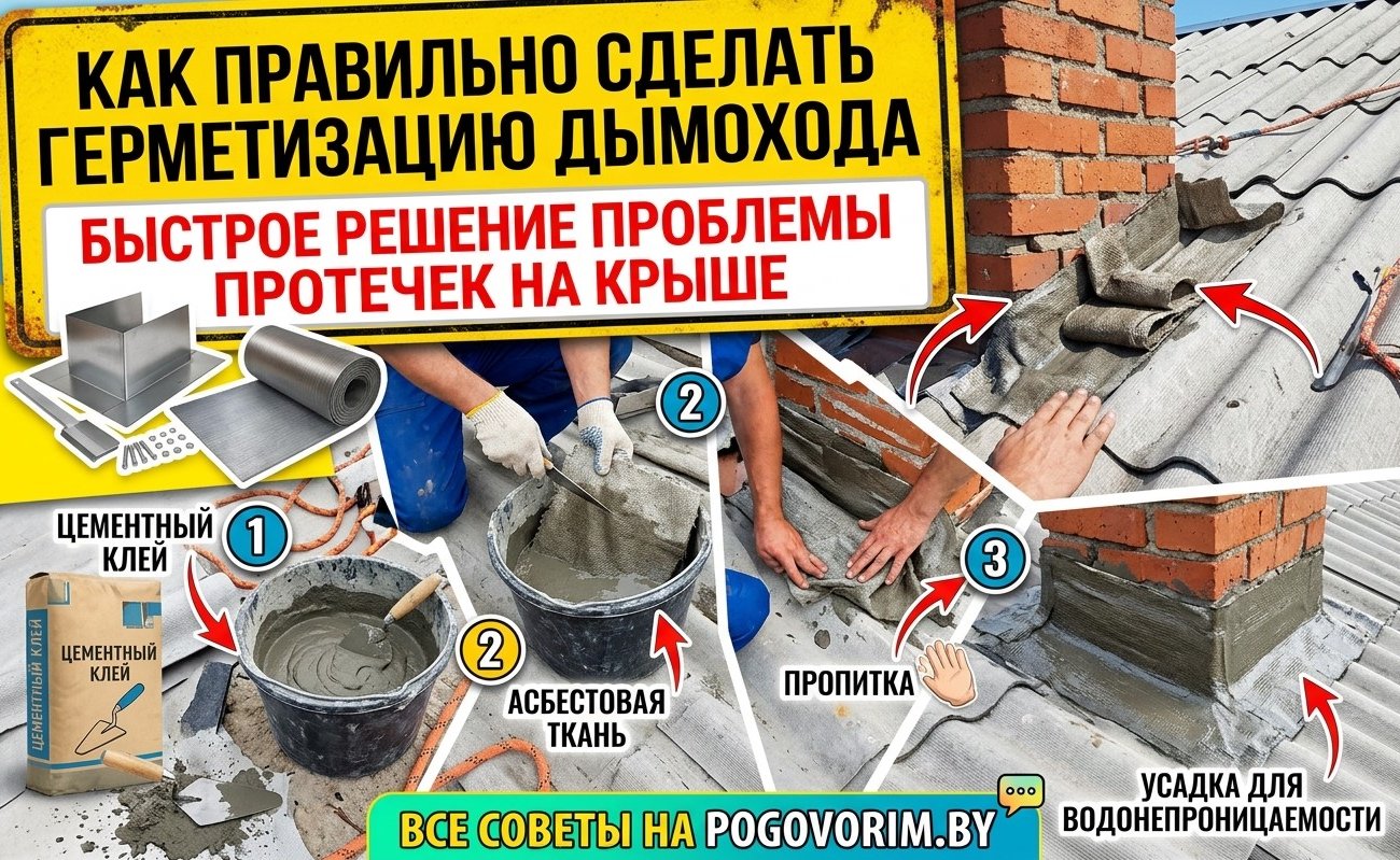 Как правильно сделать герметизацию дымохода: быстрое решение проблемы протечек на крыше