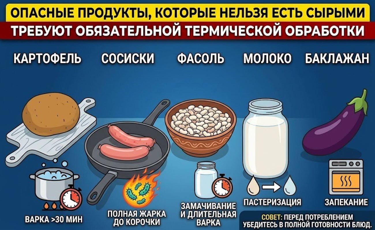 Эти 5 продуктов нельзя есть сырыми: запомните, чем это грозит здоровью