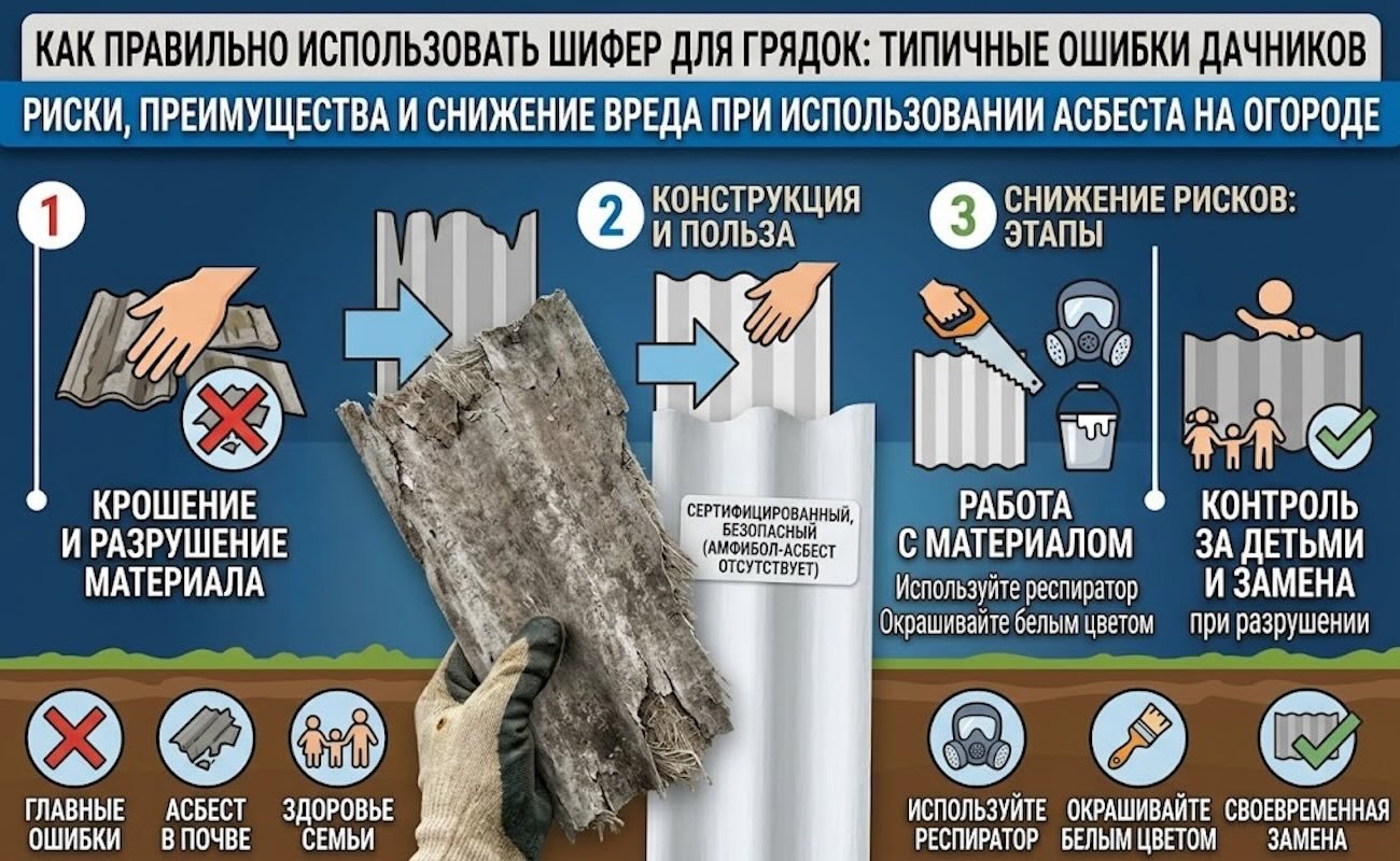 Как правильно использовать шифер для грядок: типичные ошибки дачников