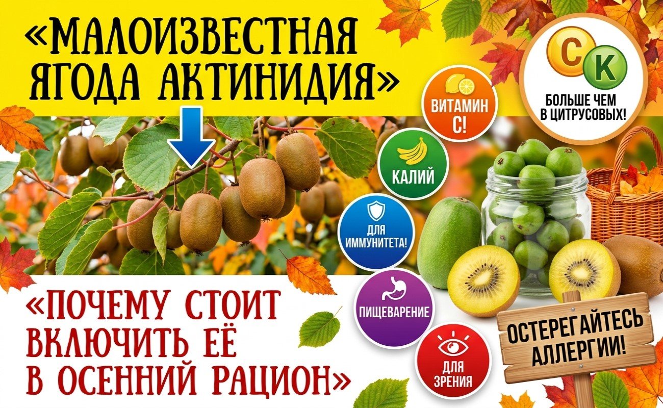 Малоизвестная ягода актинидия: почему стоит включить её в осенний рацион