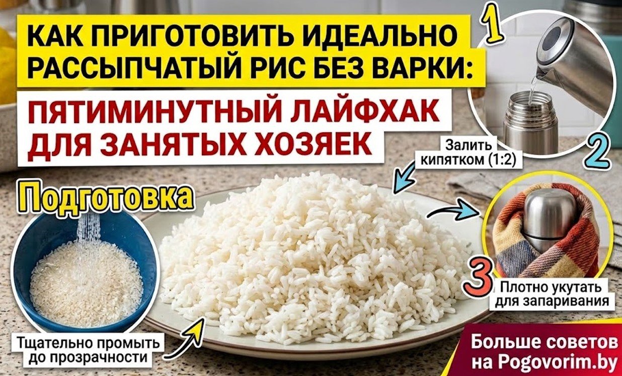 Как приготовить идеально рассыпчатый рис без варки: пятиминутный лайфхак для занятых хозяек