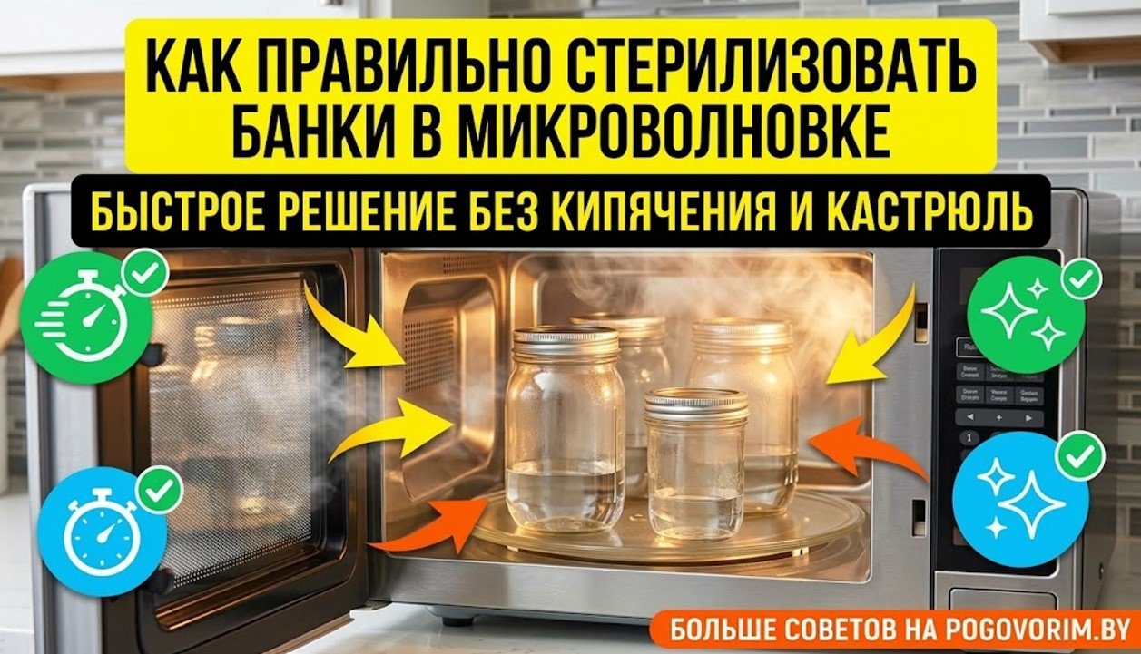 Как правильно стерилизовать банки в микроволновке: быстрое решение без кипячения и кастрюль