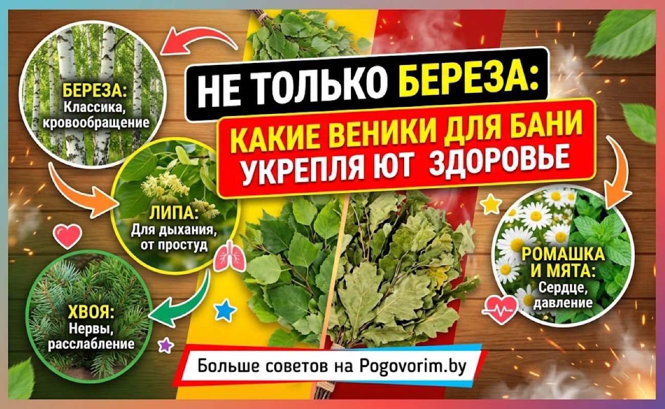 Не только береза: какие веники для бани укрепляют здоровье