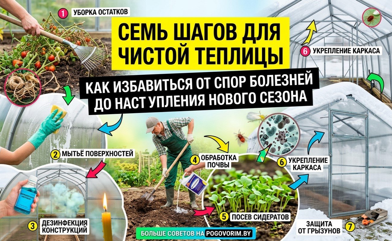 Семь шагов для чистой теплицы: как избавиться от спор болезней до наступления нового сезона