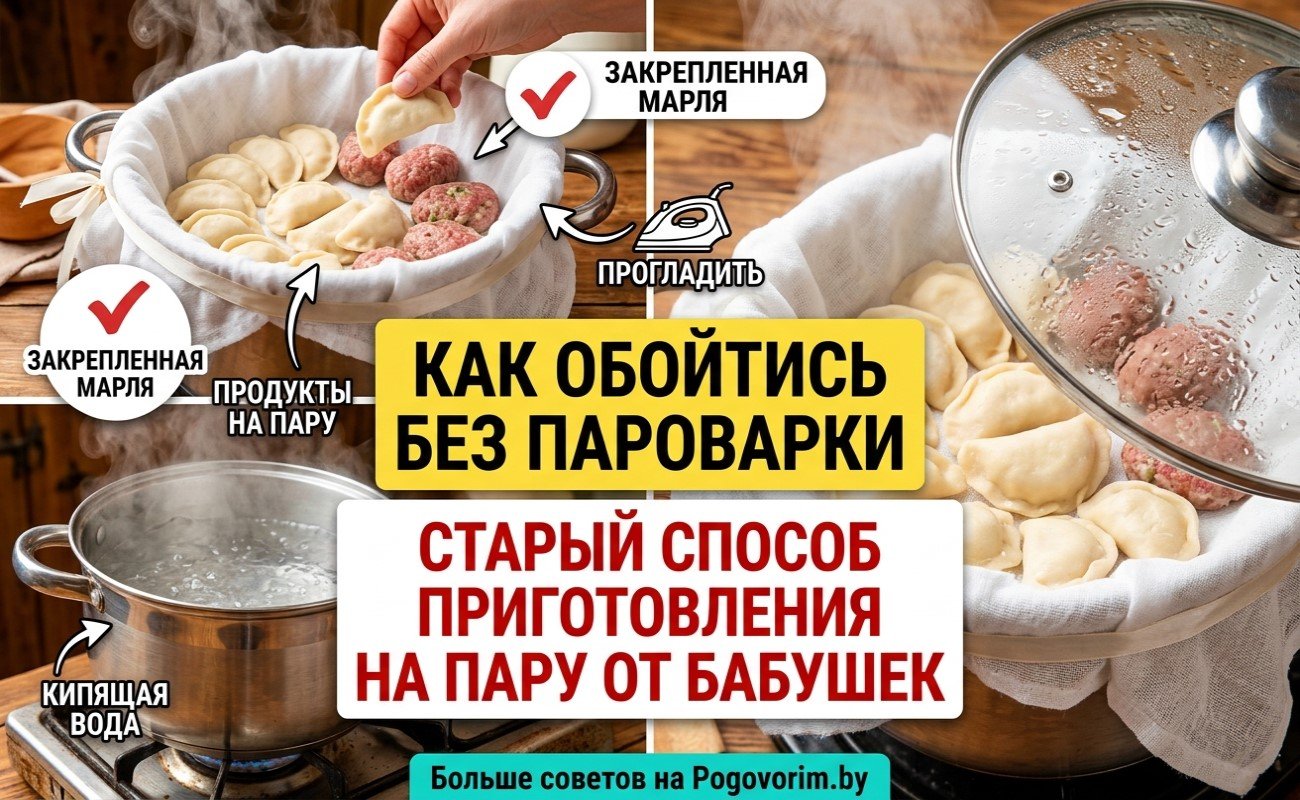 Как обойтись без пароварки: старый способ приготовления на пару от бабушек