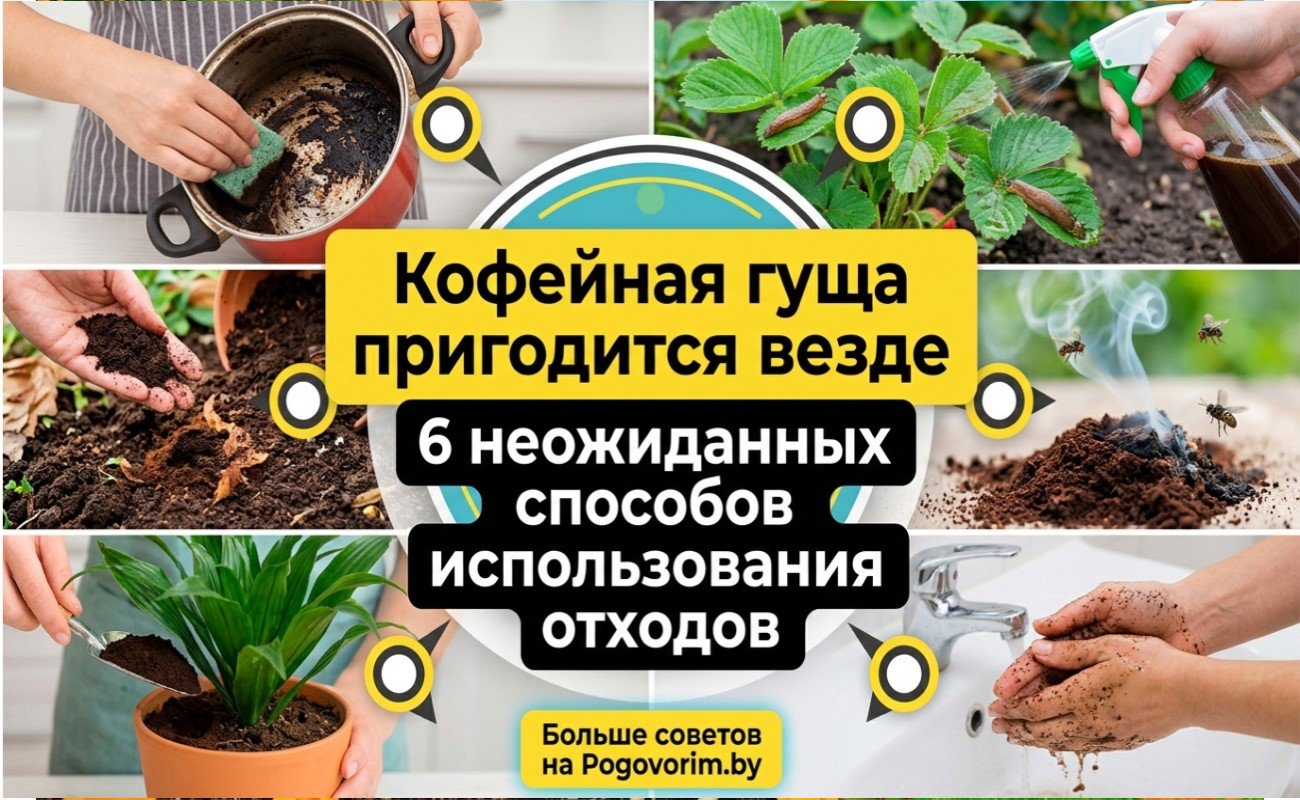 Кофейная гуща пригодится везде: 6 неожиданных способов использования отходов