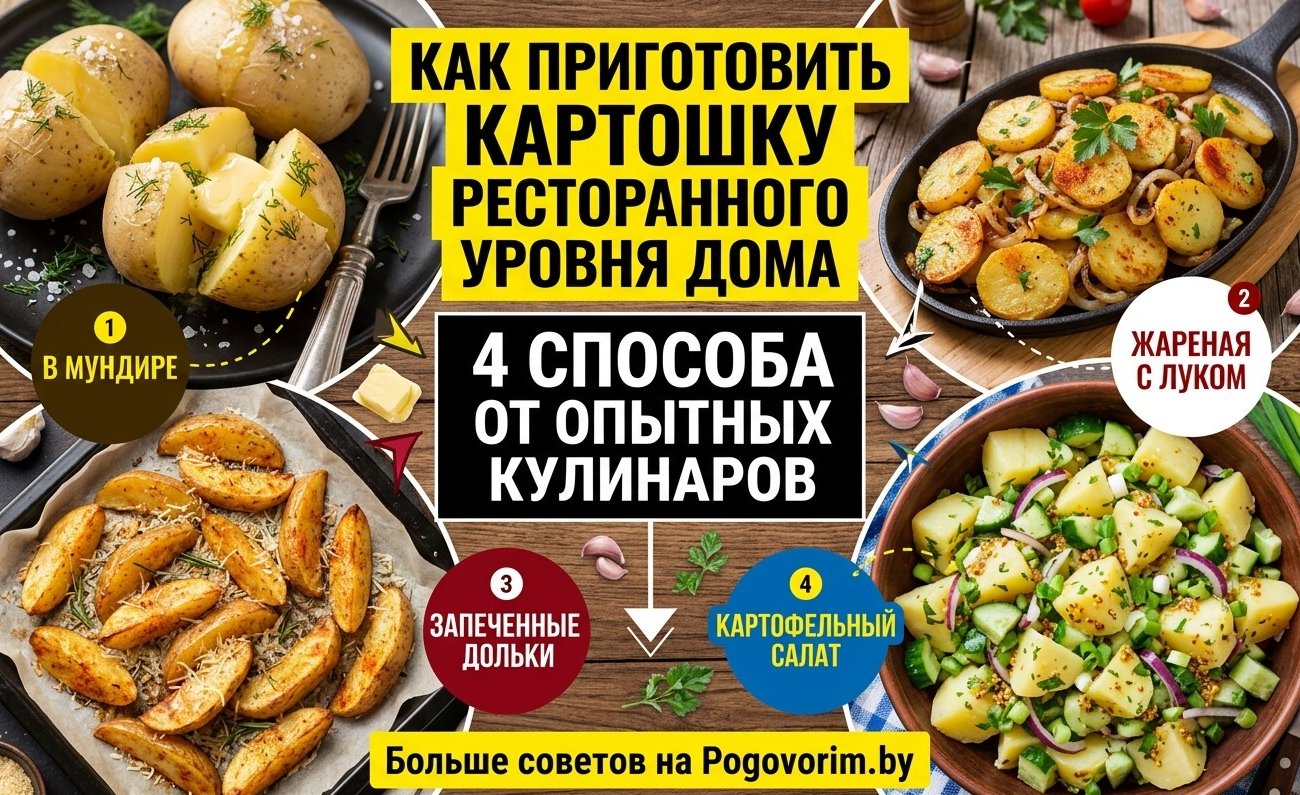 Как приготовить картошку ресторанного уровня дома: 4 способа от опытных кулинаров