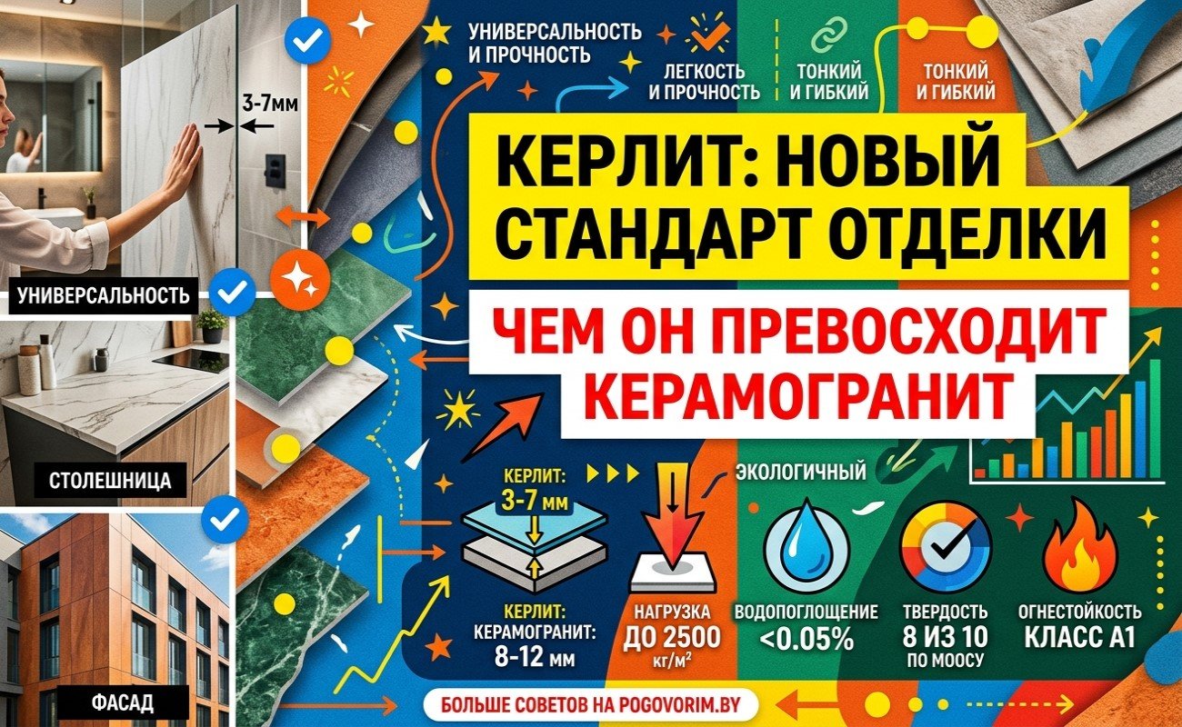 Что заменит плитку и керамогранит: прочный, тонкий и лёгкий материал для отделки