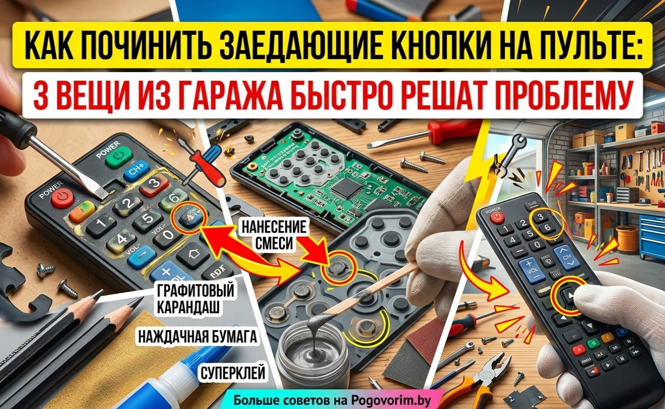 Как починить заедающие кнопки на пульте: 3 вещи из гаража быстро решат проблему