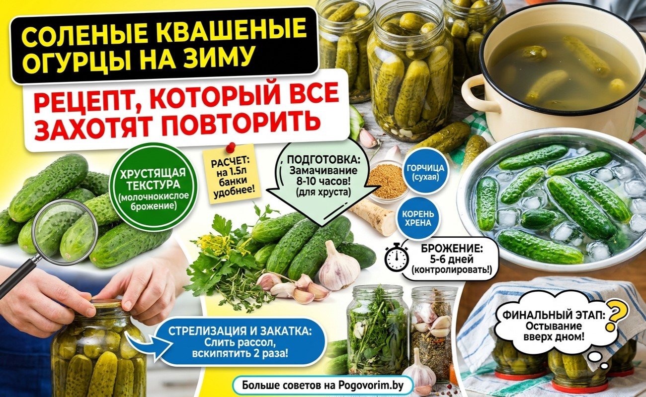 Соленые квашеные огурцы на зиму: рецепт, который все захотят повторить