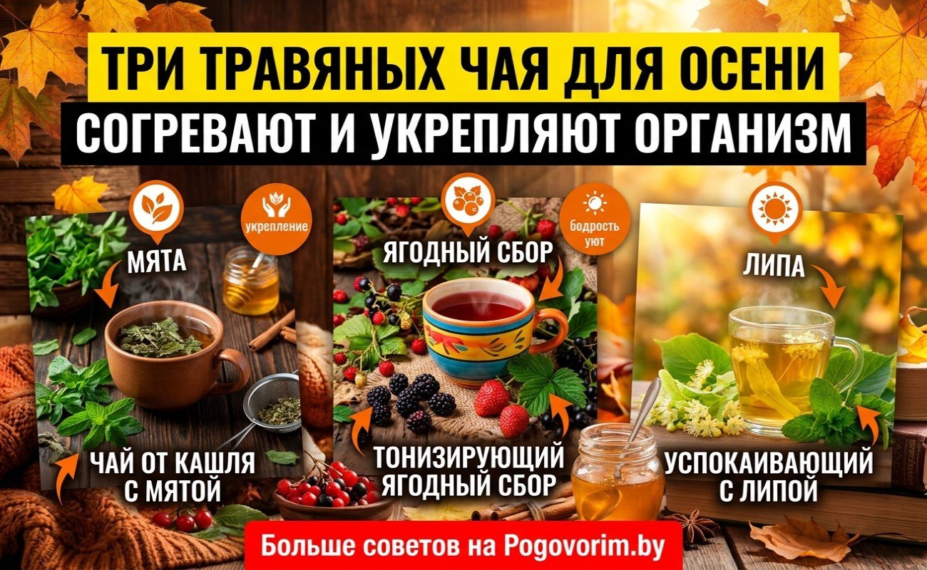 Три травяных чая для осени: согревают и укрепляют организм