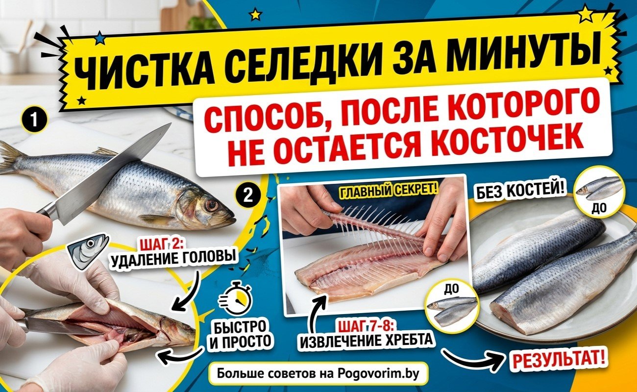 Чистка селедки за минуты: способ, после которого не остается косточек