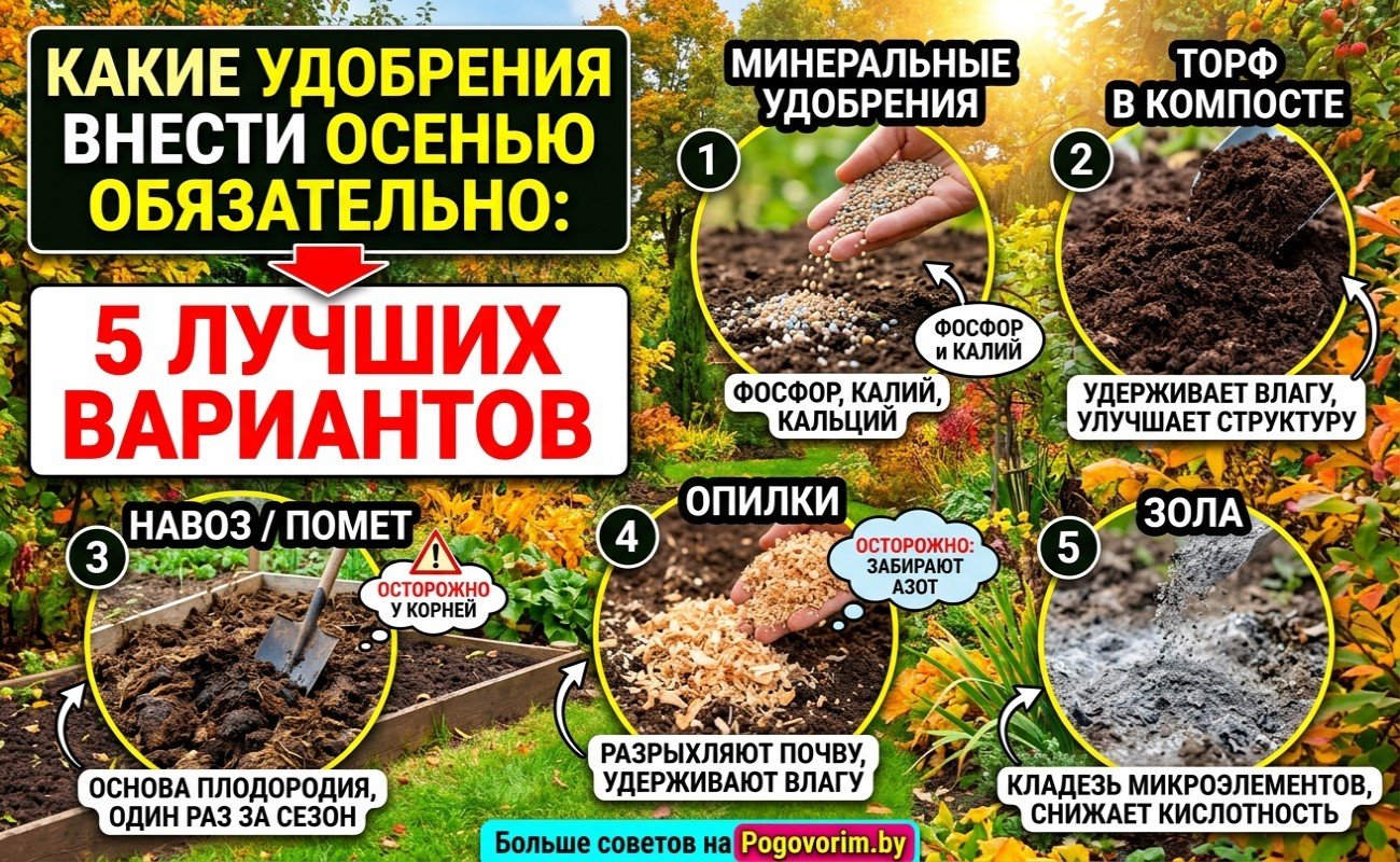 Какие удобрения внести осенью обязательно: 5 лучших вариантов