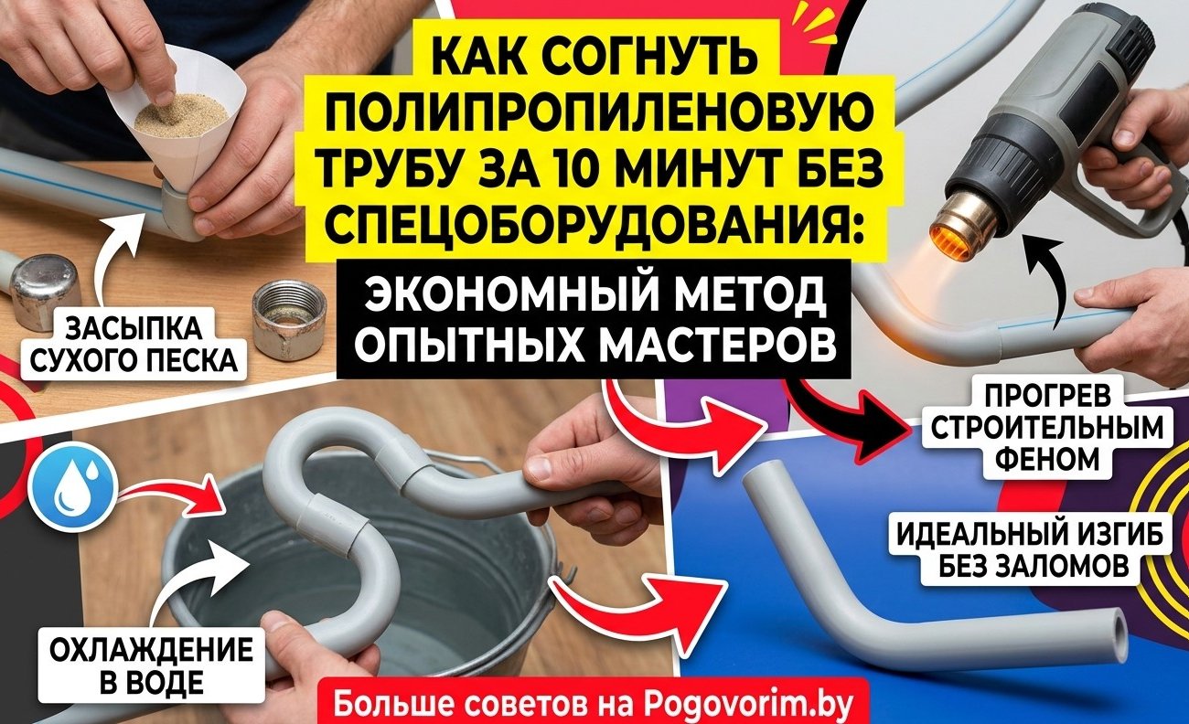 Как согнуть полипропиленовую трубу за 10 минут без спецоборудования: экономный метод опытных мастеров