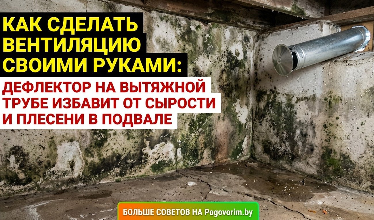 Как сделать вентиляцию своими руками: дефлектор на вытяжной трубе избавит от сырости и плесени в подвале