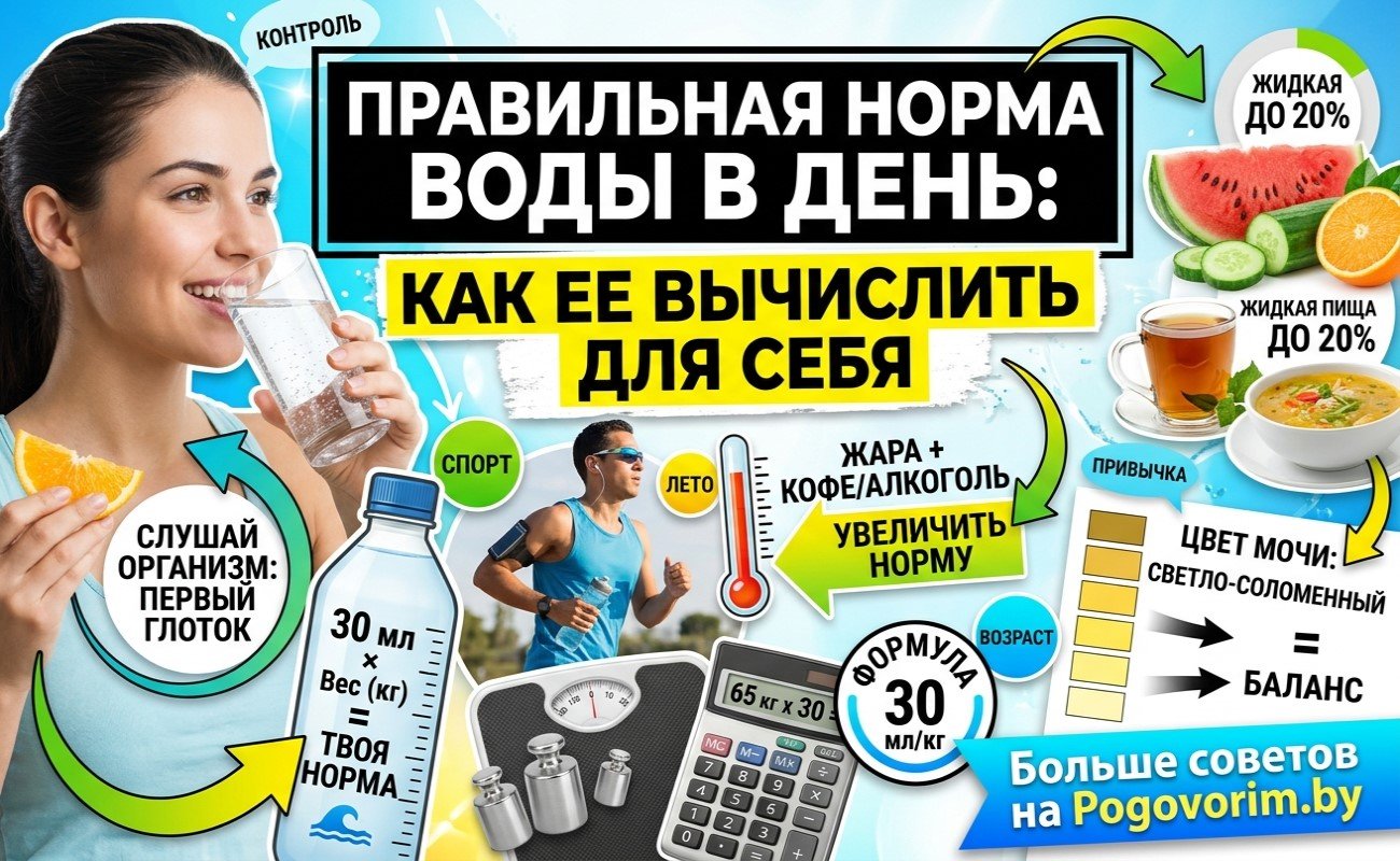 Правильная норма воды в день: как ее вычислить для себя