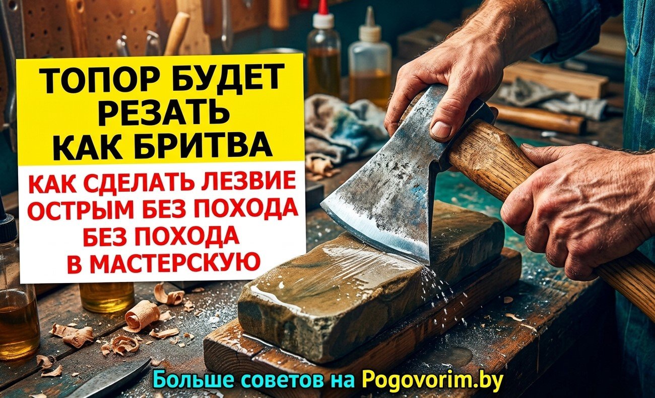 Топор будет резать как бритва: как сделать лезвие острым без похода в мастерскую