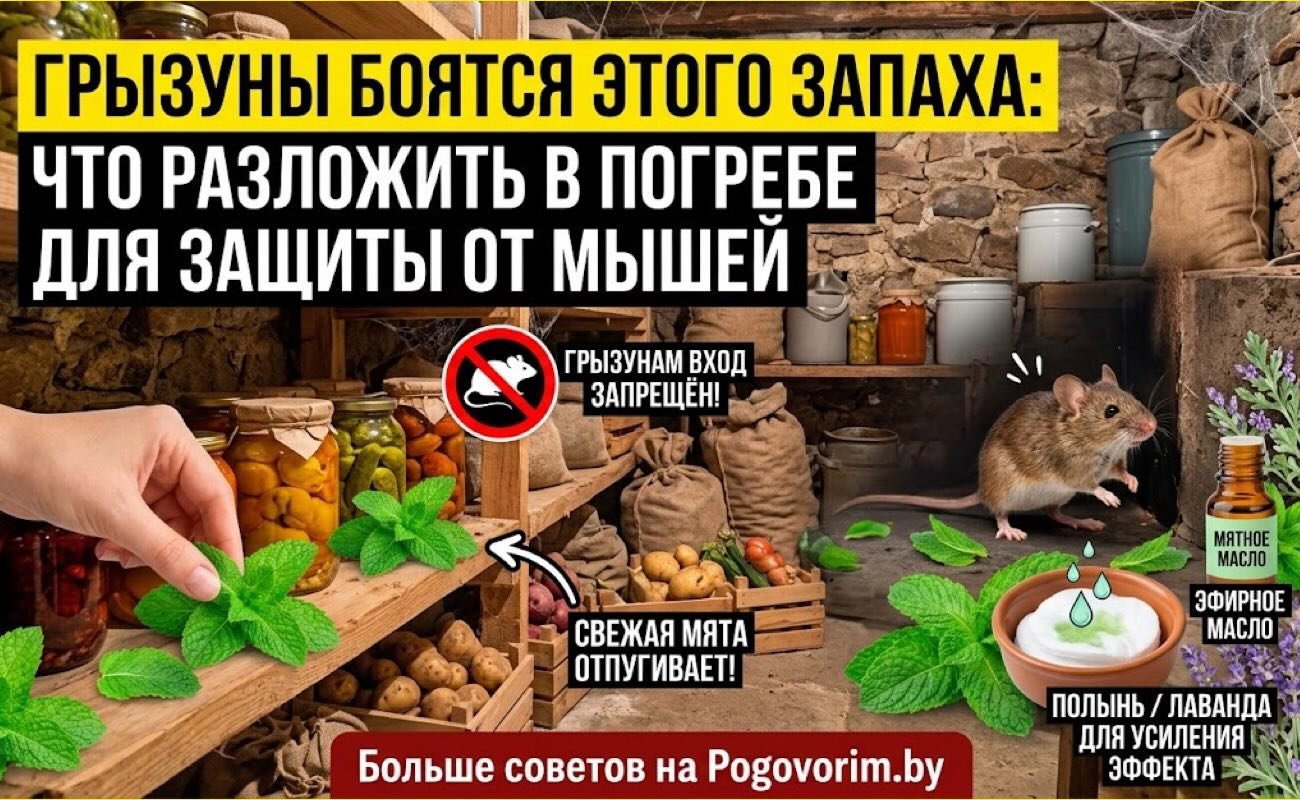 Грызуны боятся этого запаха: что разложить в погребе для защиты от мышей