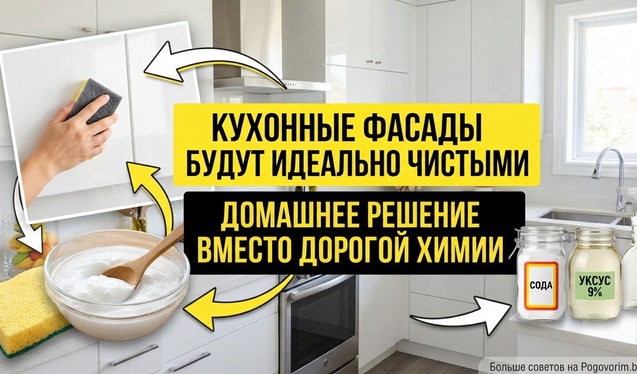 Кухонные фасады будут идеально чистыми: домашнее решение вместо дорогой химии
