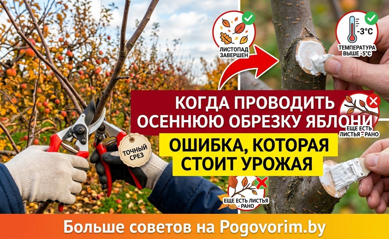 Когда проводить осеннюю обрезку яблони: ошибка, которая стоит урожая