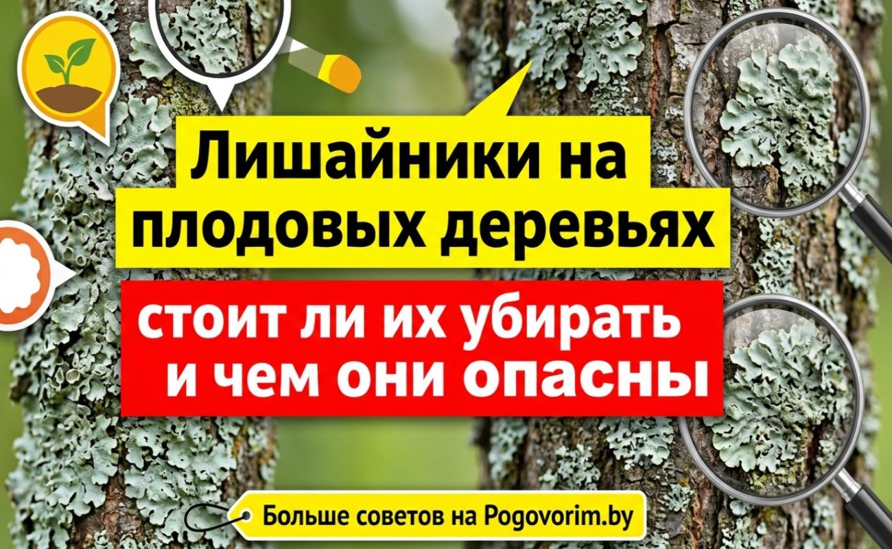 Лишайники на плодовых деревьях: стоит ли их убирать и чем они опасны