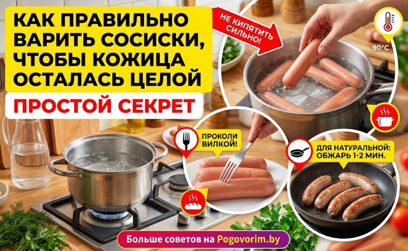 Как правильно варить сосиски, чтобы кожица осталась целой: простой секрет