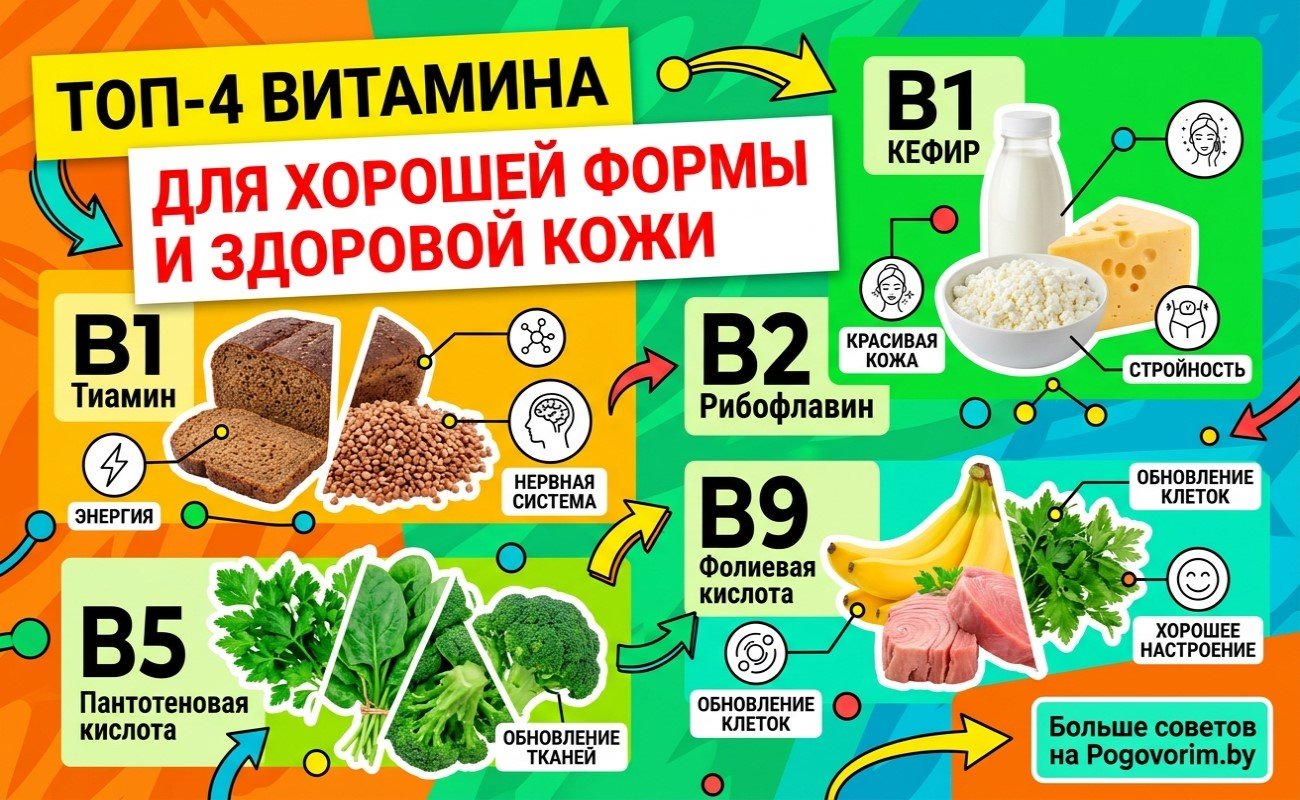 Топ-4 витамина для хорошей формы и здоровой кожи