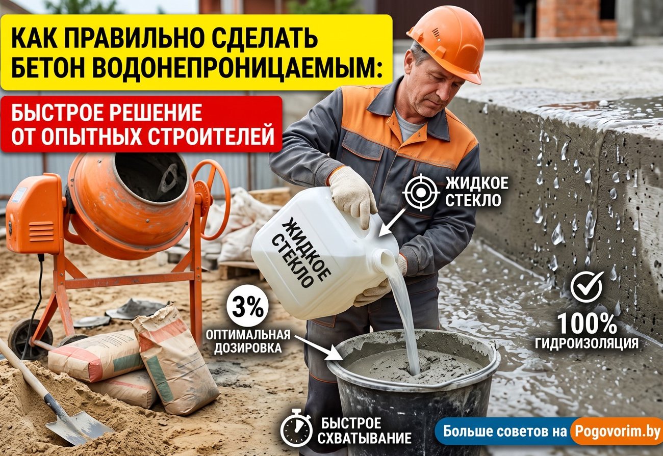 Как правильно сделать бетон водонепроницаемым: быстрое решение от опытных строителей