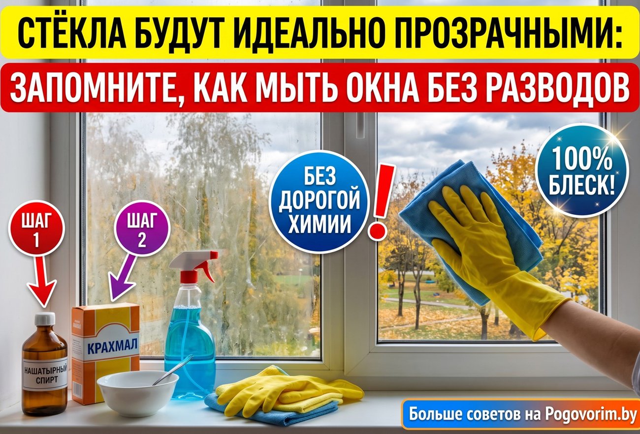 Стёкла будут идеально прозрачными: запомните, как мыть окна без разводов
