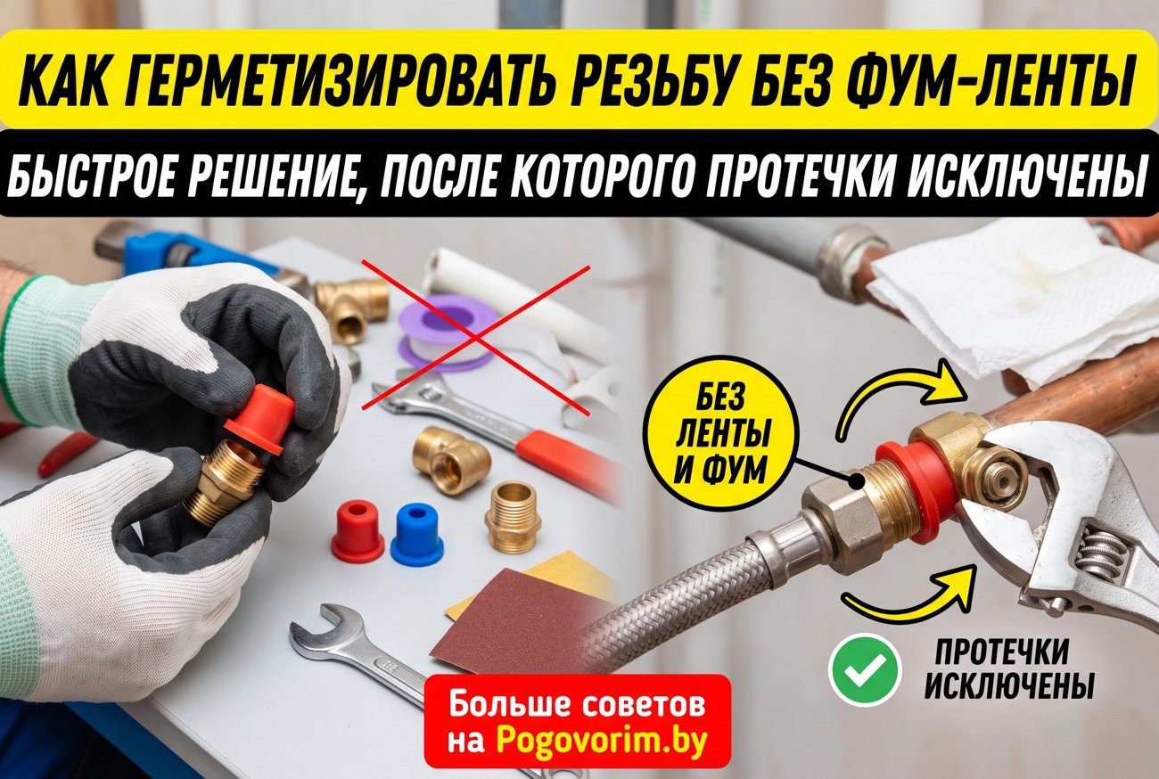Как герметизировать резьбу без ФУМ-ленты: быстрое решение, после которого протечки исключены