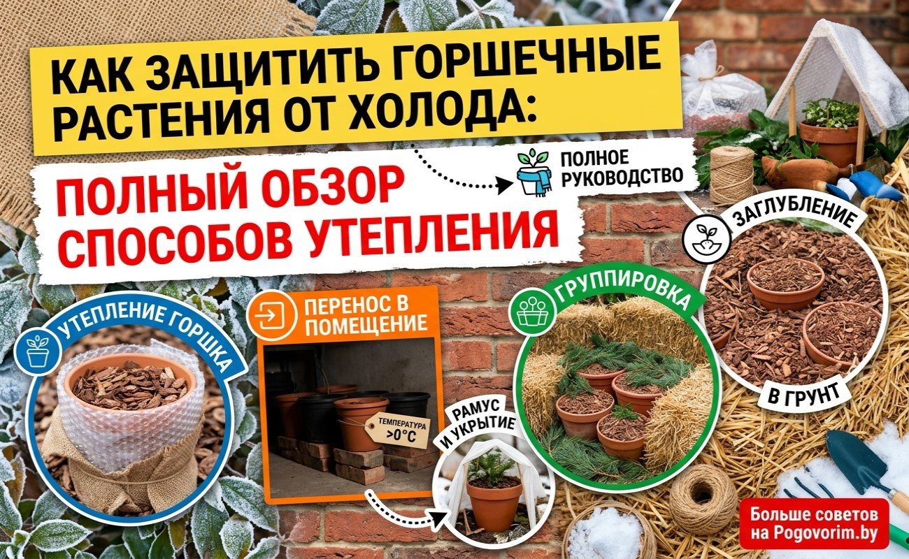 Как защитить горшечные растения от холода: полный обзор способов утепления