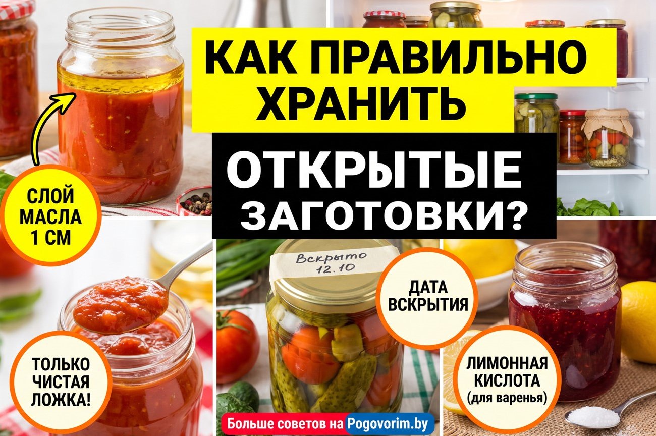 Как правильно хранить открытые заготовки: будут стоять и не испортятся две недели