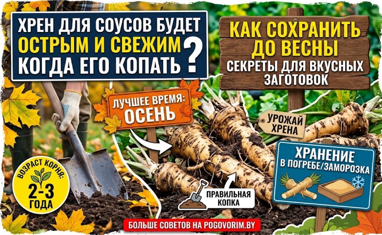 Хрен для соусов будет острым и свежим: когда его копать и как сохранить до весны
