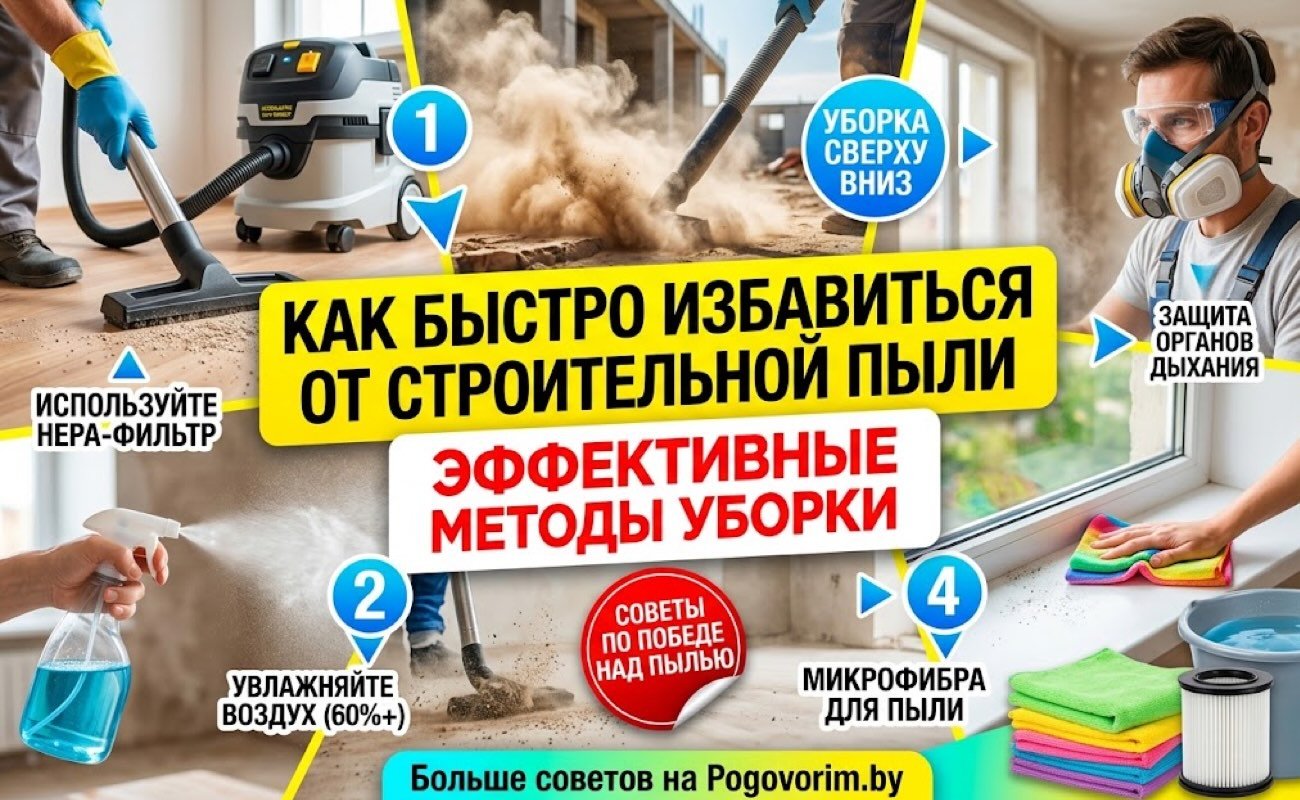 Как быстро избавиться от строительной пыли: эффективные методы уборки